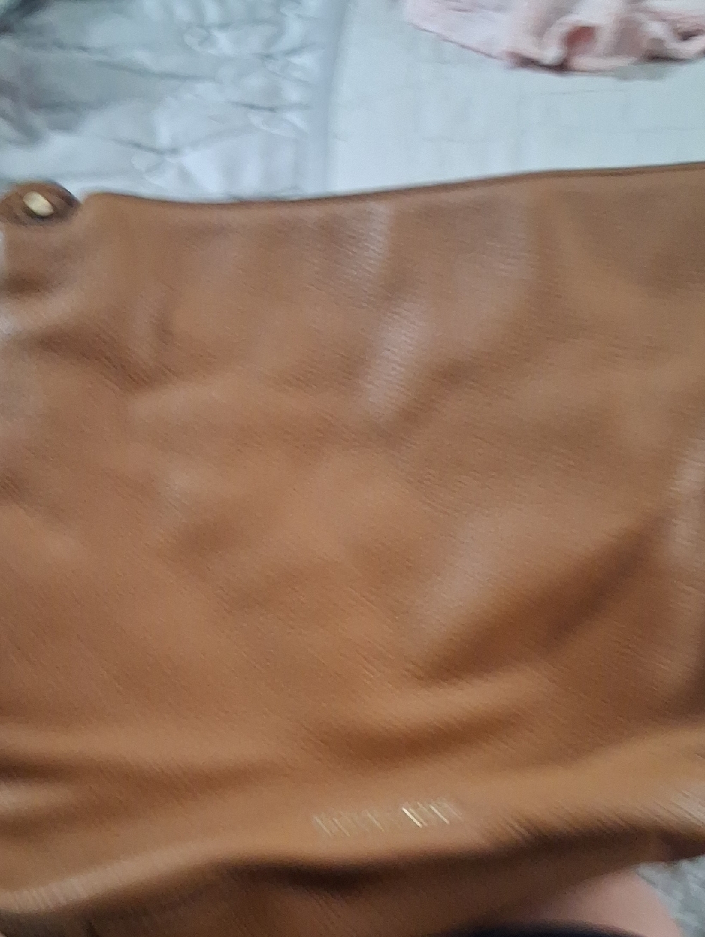 Michael Kors Tan Pebbled Leather Tote .